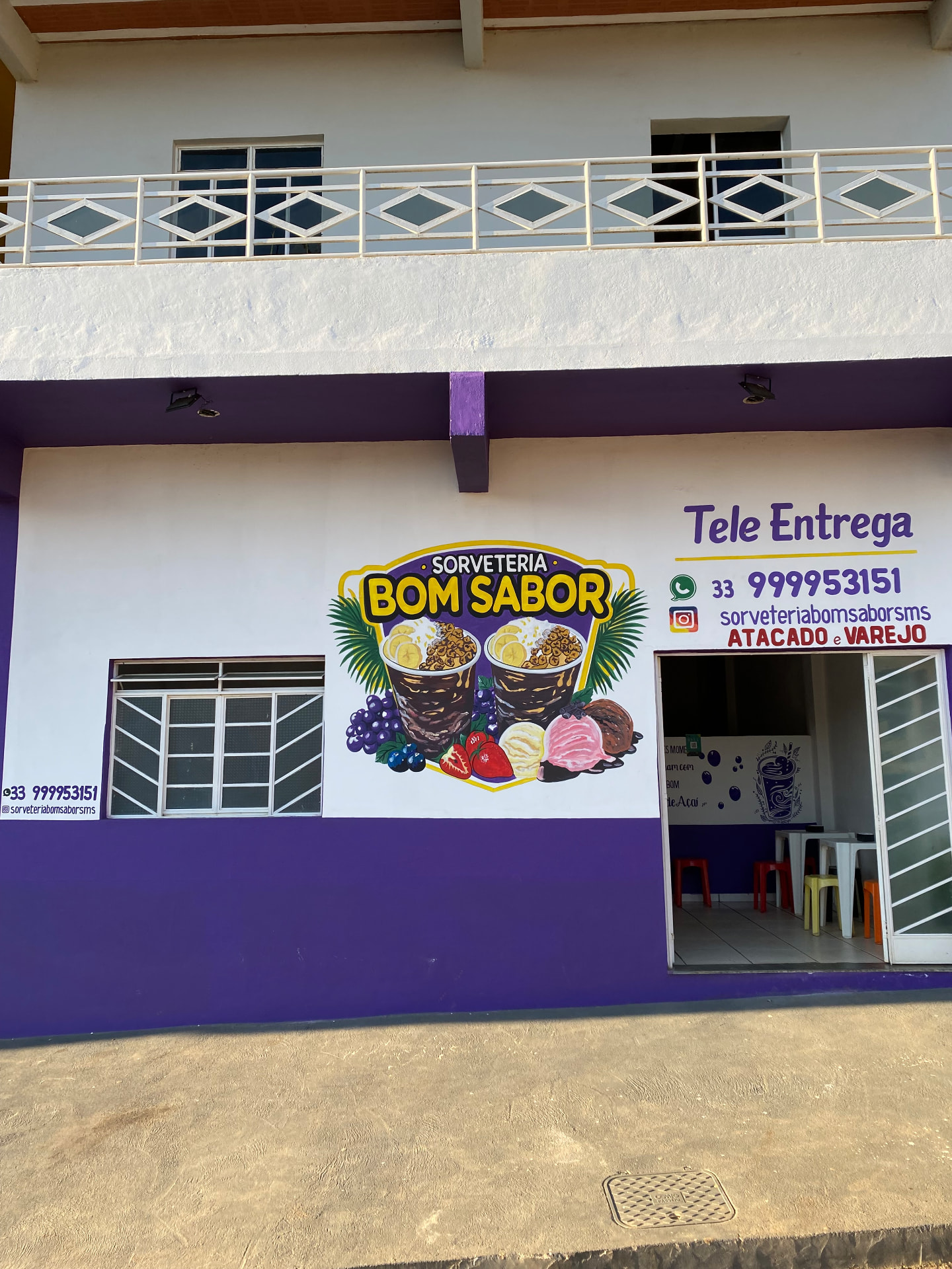 Fachada da Sorveteria Bom Sabor